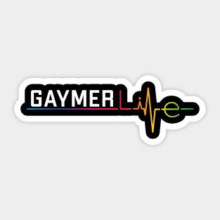 Gaymer life Gaymer Girl / Boy Gamer Gayming Gay Pride Heartbeat Sticker